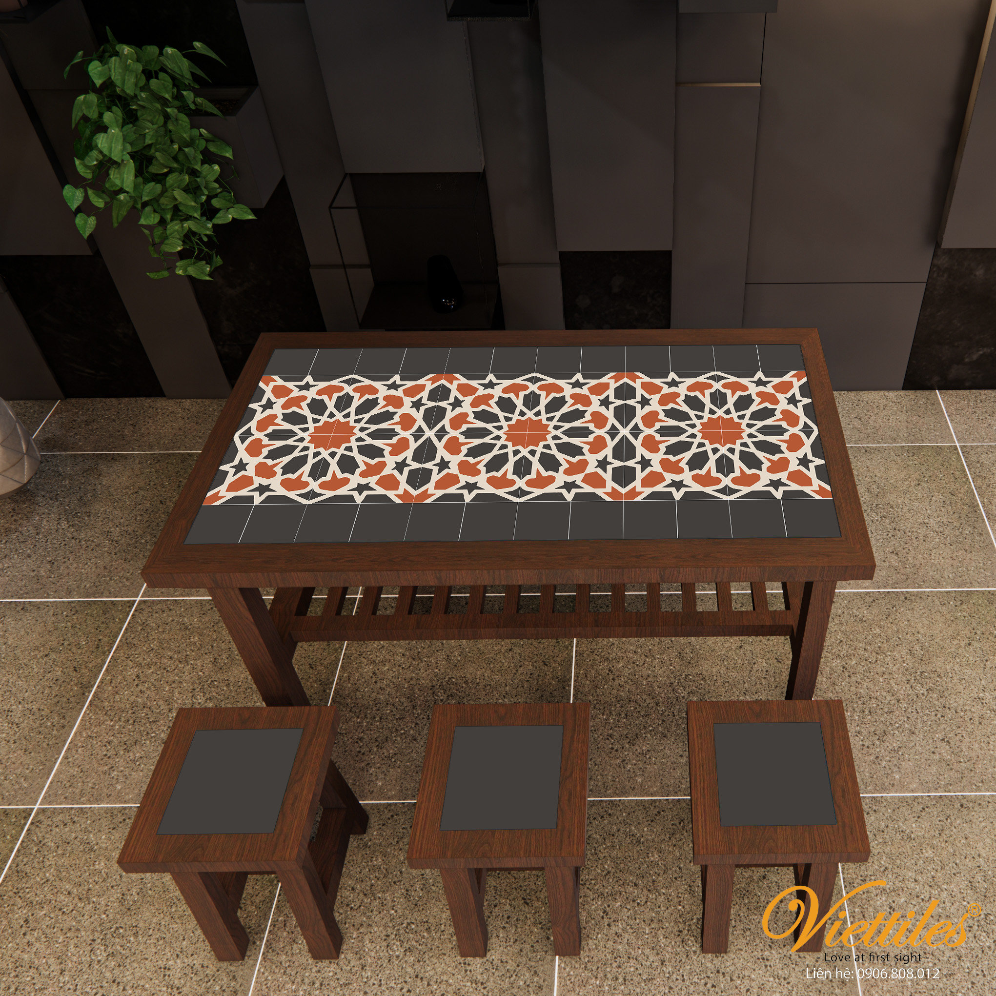 Bàn ghế V20-272-T02 Bàn ghế V20-272-T02